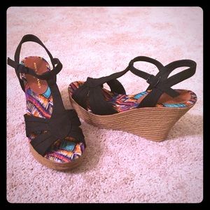 Black T- Strap Heels by Rock & Candy