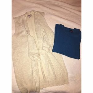 NWOT Sleeveless Cardigan & Preowned Sweater