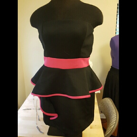 Pink and Black Dress