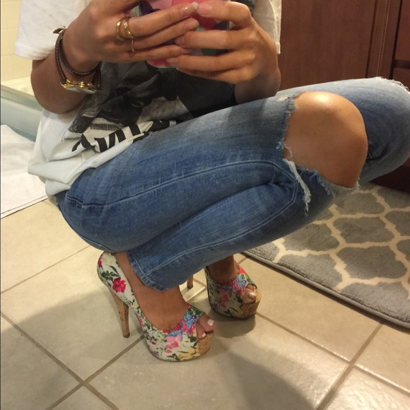 Stunning floral heels