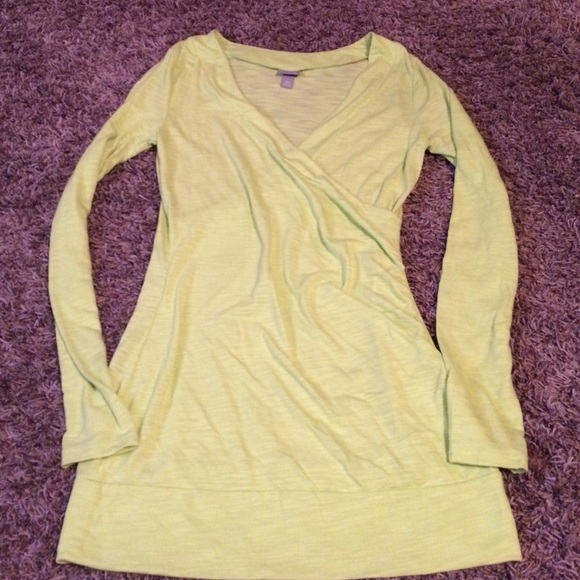 Lime green long sleeve Vanity top
