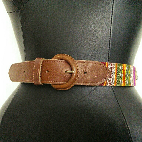 AWESOME VINTAGE ARTISAN CRAFTED LEATHER BELT! - Picture 2 of 2