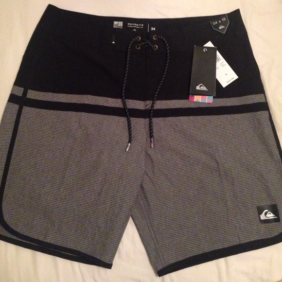 Quiksilver Swim Quiksilver Black And Gray Board Shorts Poshmark
