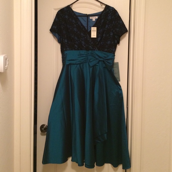 Black and Teal Holiday Dress!