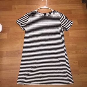 Black and white t-shirt dress