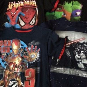 4 short sleeve boys 5/6 shirts