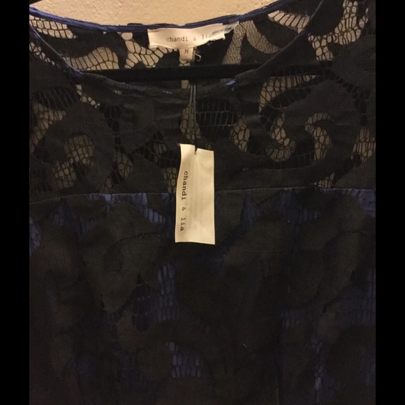 Blue and black lace Chandi & Lia dress - Picture 3 of 4