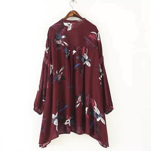 ✨💖Swing Floral printed tunic top with side pocket - Picture 4 of 4