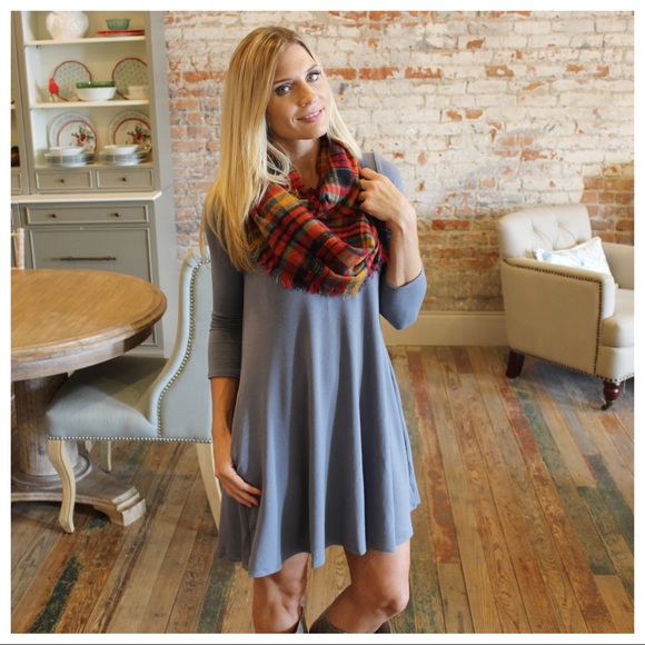 ✨LAST ONE✨Plaid fringe infinity scarf - Picture 6 of 6