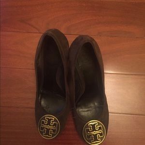 Tory Butch, Suede, brown, wedge shoes