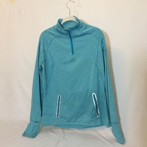 Under Armor Cold Gear Turquoise Half Zip Size L