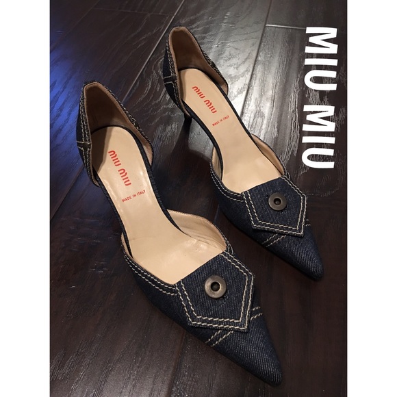miu miu denim shoes