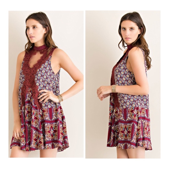 Boho Swing Tunic Dress - Picture 2 of 3