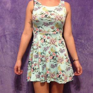 Blue floral dress