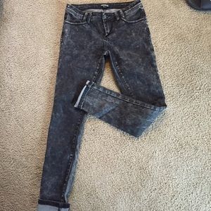 Acid wash jeggings