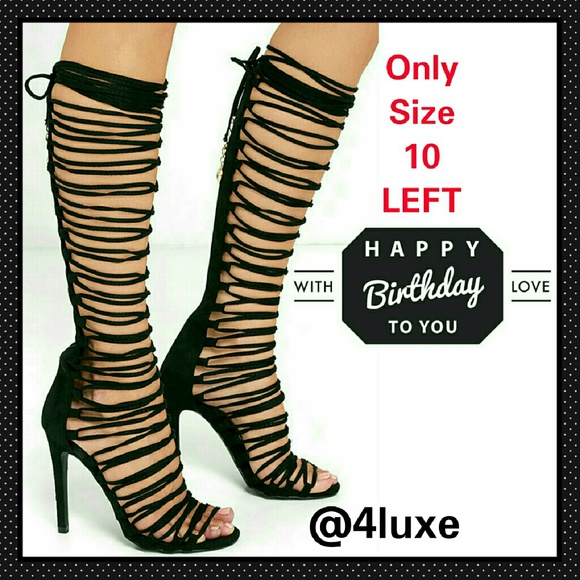 Shoes - SALE 🎀👠Gladiator Style Knee High Tie Up Heels