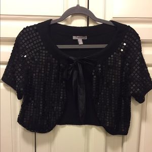 Crop Cardigan with Glitters