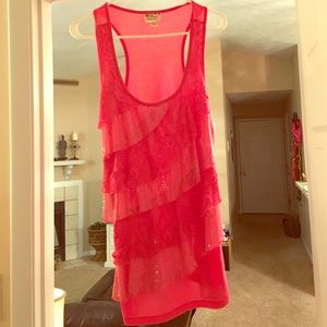 Hot Pink Sequined Tank