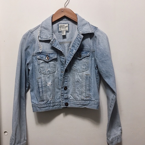 Destroyed denim jacket