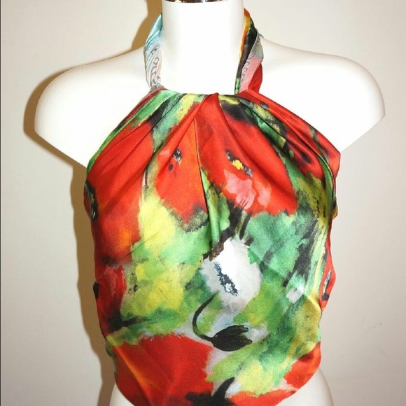 Field Of Poppies Silk Scarf 110x110cm - Picture 2 of 4