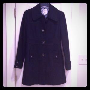 Tulle black wool coat size small