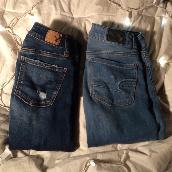 2 pairs of American eagle jeggings 00