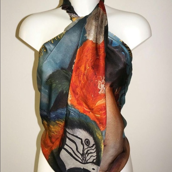 Caribbean Woman Silk Scarf 110x110cm - Picture 2 of 4