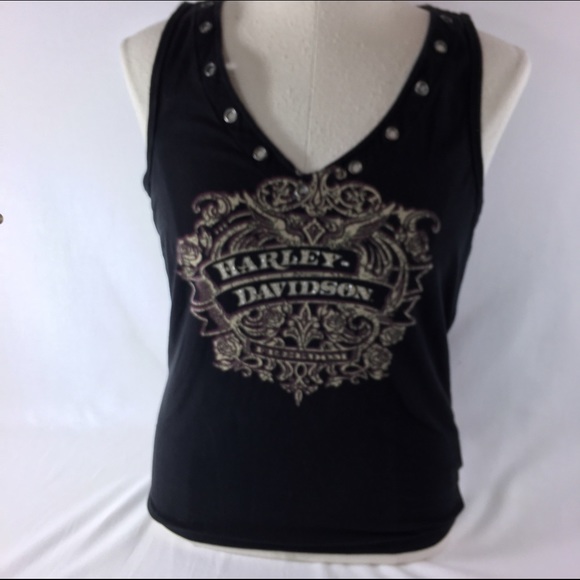 Harley-Davidson Black Embellished Tank size L