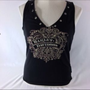 Harley-Davidson Black Embellished Tank size L