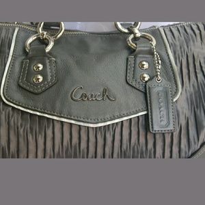 COACH *Ashley* Leather/Satin Crinkle Cute Handbag