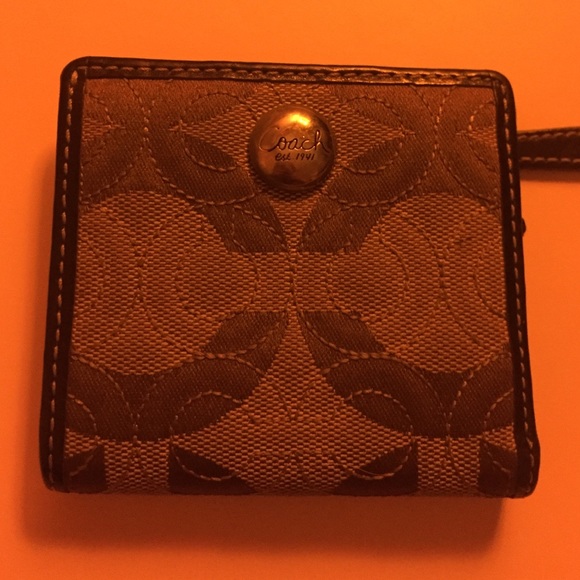 Coach small brown wallet