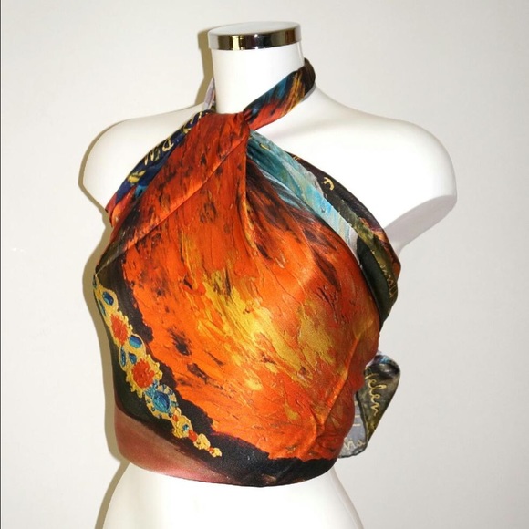 Tropical Girl Silk Scarf 110x110cm - Picture 3 of 4