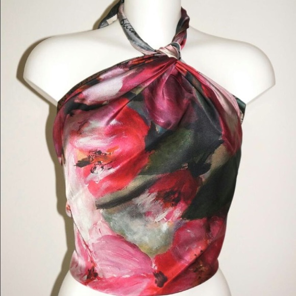 Blooming Iris Silk Scarf 110x110cm - Picture 2 of 4