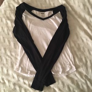 victoria's secret pink baseball tee