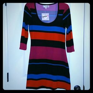 Derek Heart Muti-colored striped dress