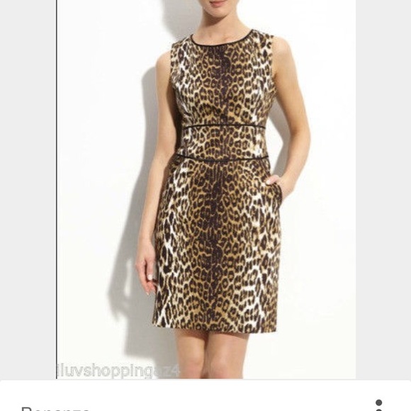 T Tahari Lepord Dress NWT