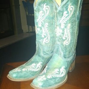 11 Wide Blue Corral boots