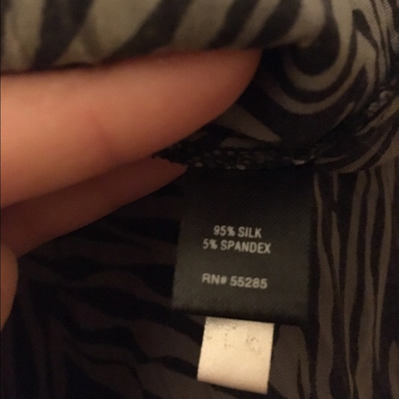 Black & Grey Silk Shift Dress - Picture 3 of 3