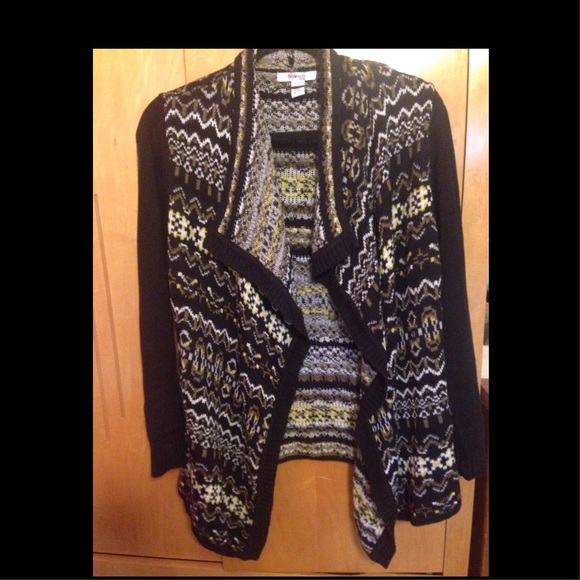 Style & Co. black and yellow sweater