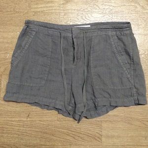 Joie Olive Green Linen Shorts