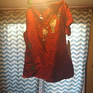 Hello Kitty Scrub top NWT