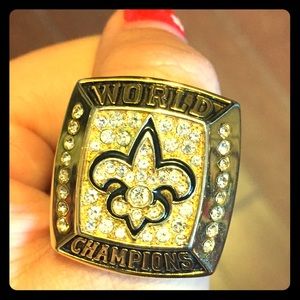 Men New Orleans Saints ring Who Dat