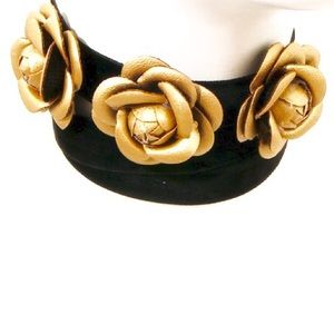 Flower Embellished Trendy Choker Necklace