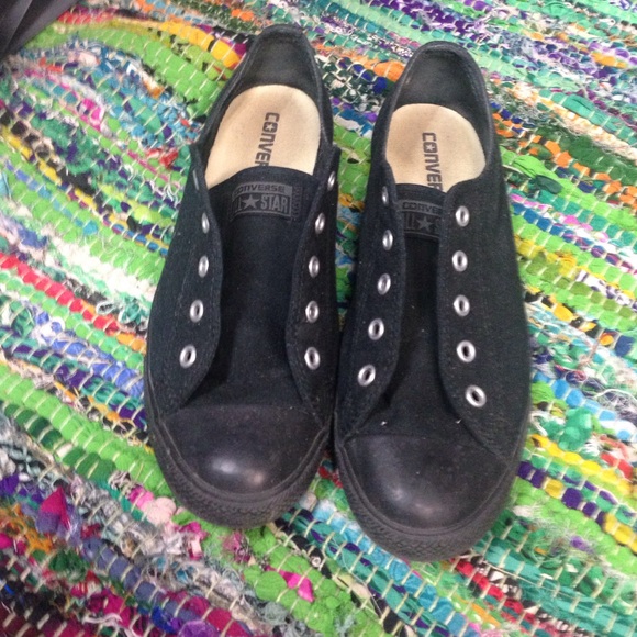 Womens all black converse - Picture 1 of 3