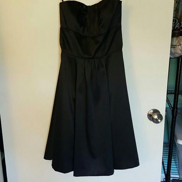White House Black Market strapless black dress