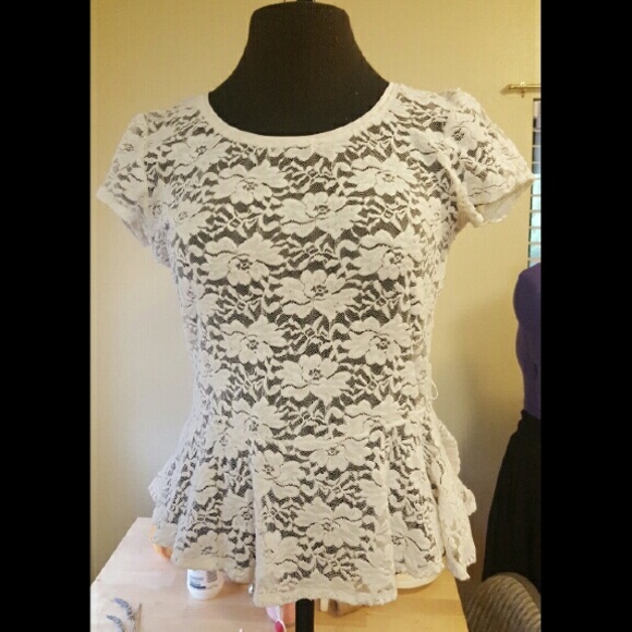 Lace Peplum Top