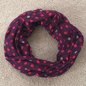 Plum Polka-Dot Scarf