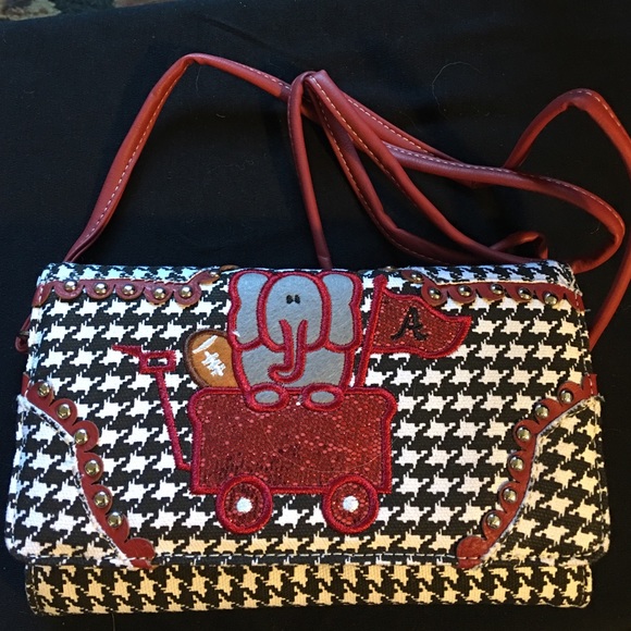 Handbags - Alabama Cross Body Purse Houndstooth