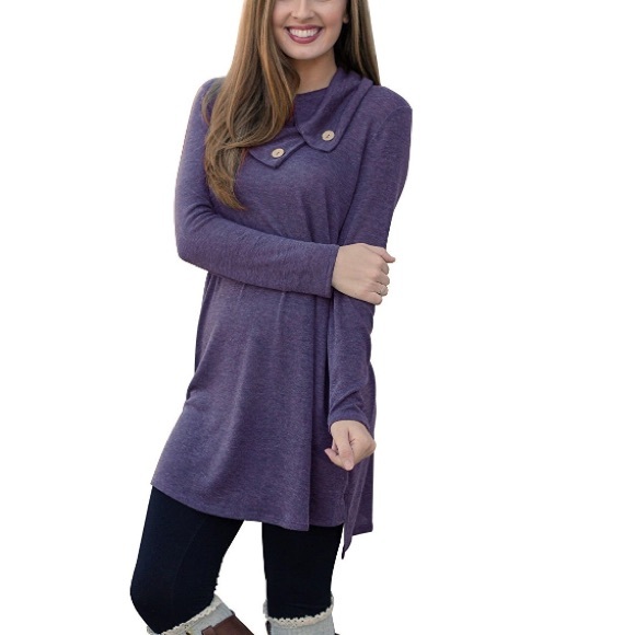 🚫🚫SOLD 🚫🚫Lapel neck long sleeve dress/tunic