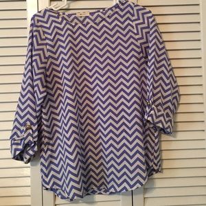 Long Sleeve Chevron Top